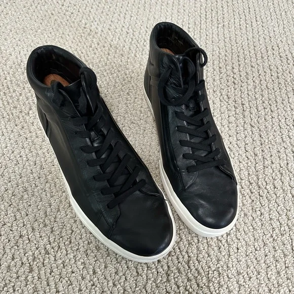 Vince black leather high top sneakers - Picture 4 of 4